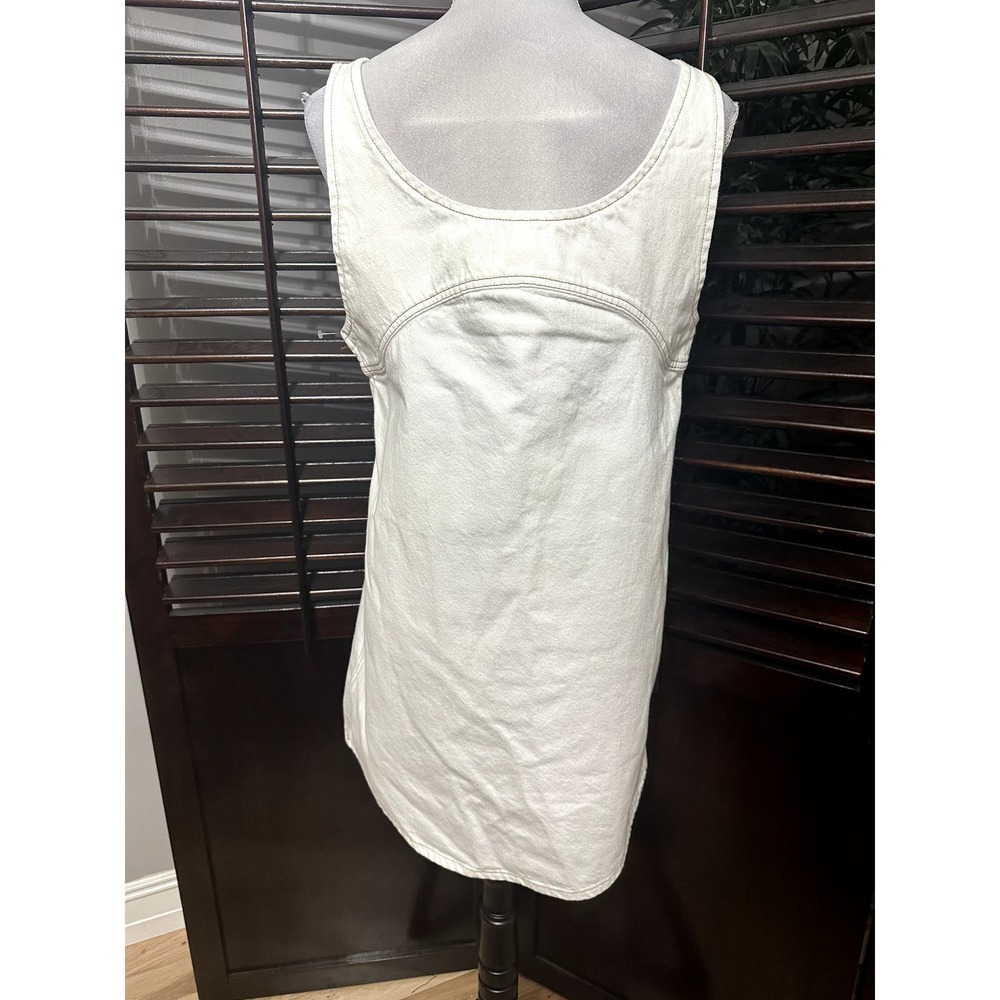 Frame Micro Flame Denim White Mini Dress - Picture 5 of 9